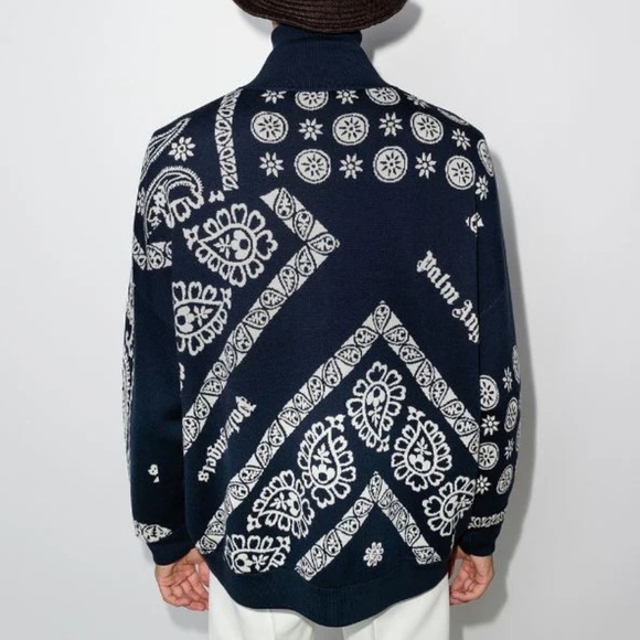 Palm Angels paisley-intarsia jumper, - Picture 3 of 11